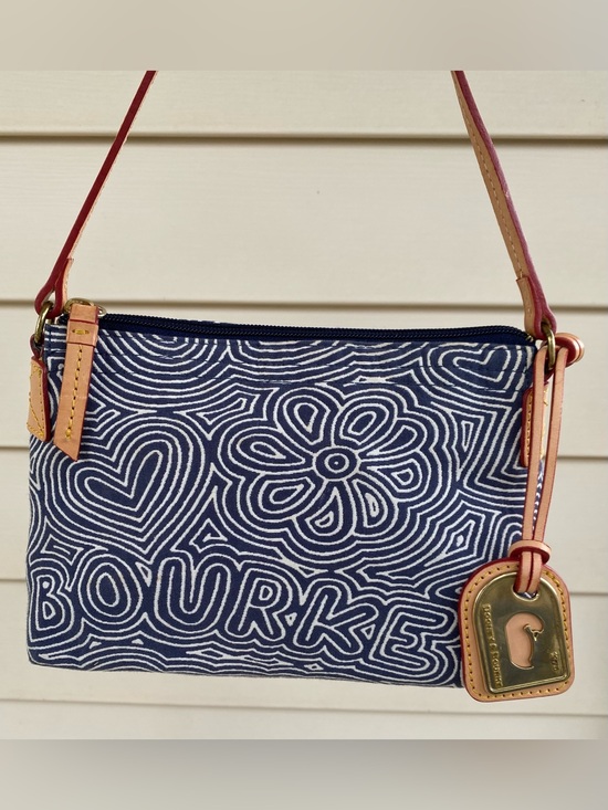 Dooney & Bourke Handbags - Dooney & Bourke Mini Pouchette Bag with Tan Trim
